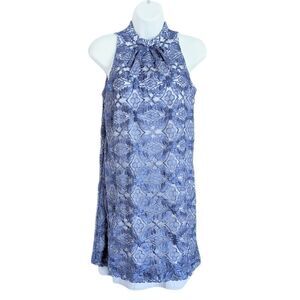ERIN Erin Fetherston blue lace prom halter dress Size 2 L1
